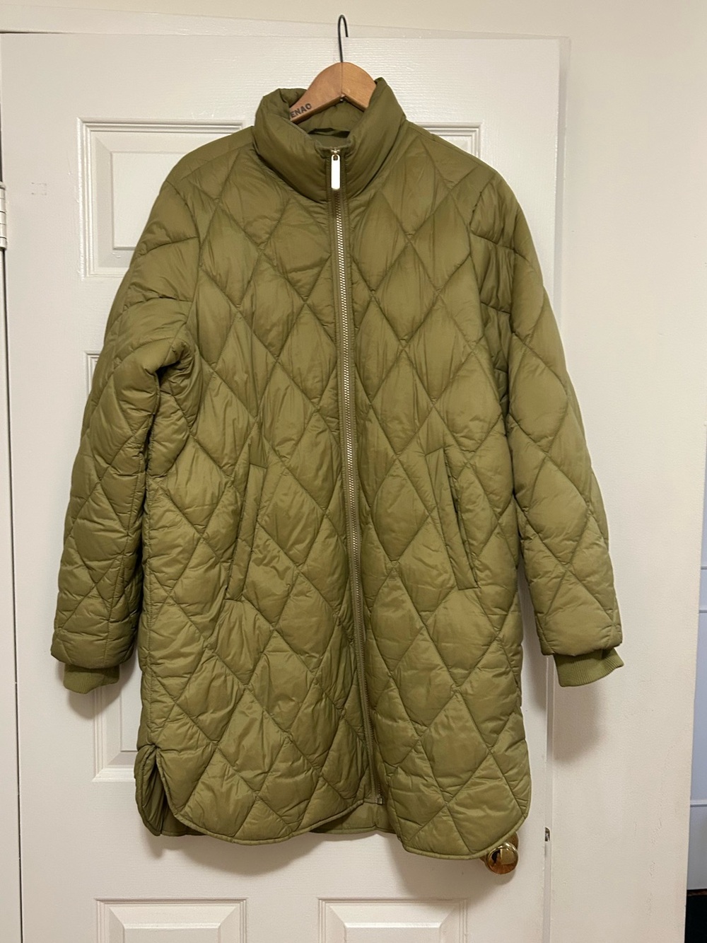 Quilted Olive Long Puffer Jacket - Part Two